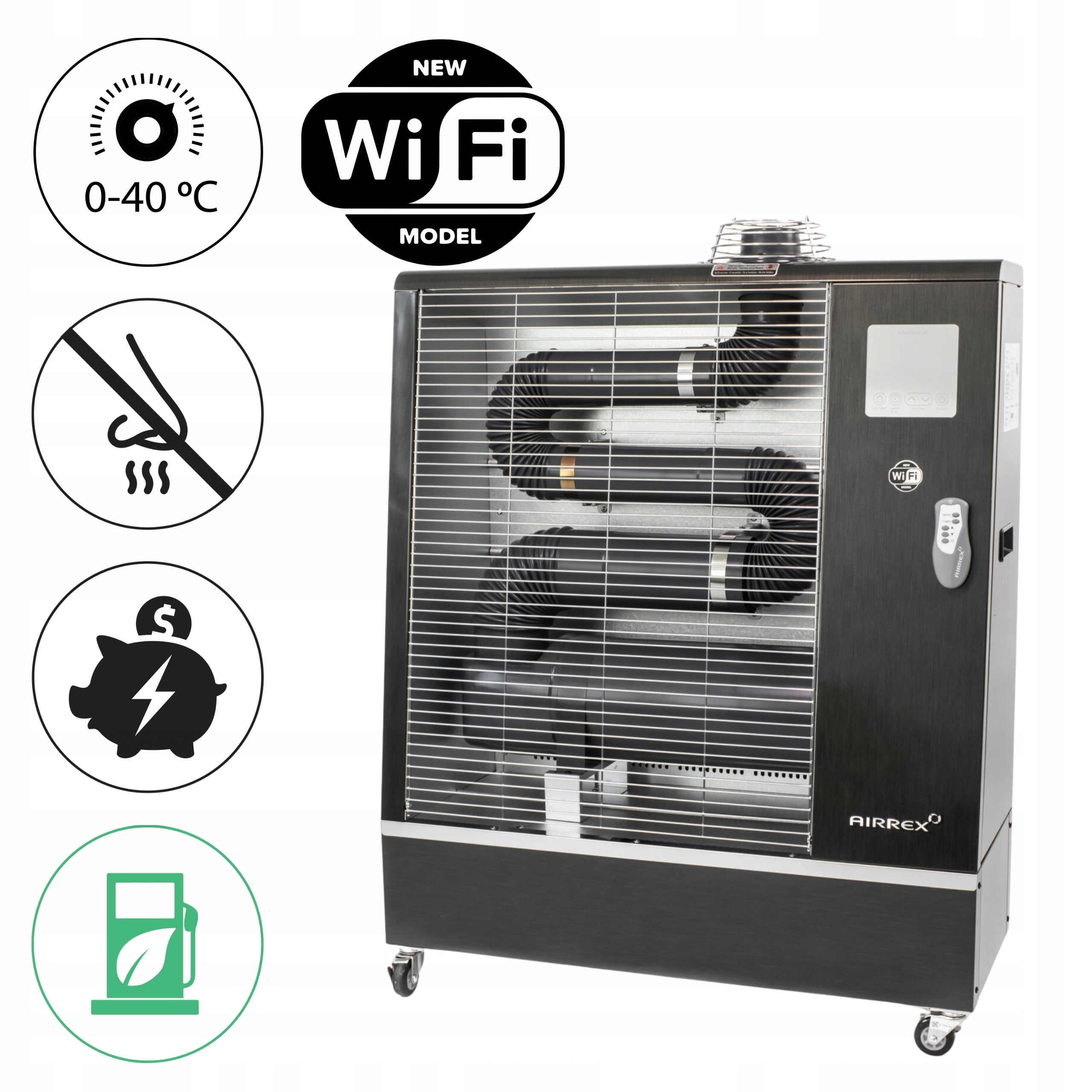 Oil heater AIRREX AH-200i 900m3 infrared 13kW WIFI FREEBIES Packaging status original