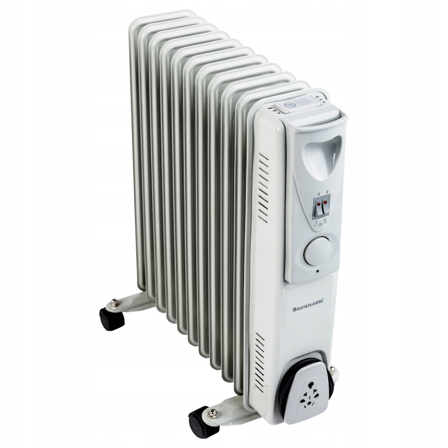 Oil heater RAVANSON OH 11 2500 W white wheels Olejak Packaging status original