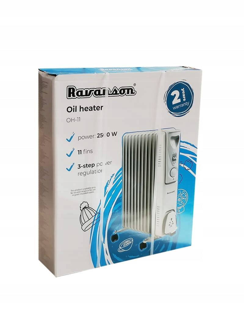 Oil heater Ravanson 11 ribs electric radiator 2500 W white Manufacturer code OH-11