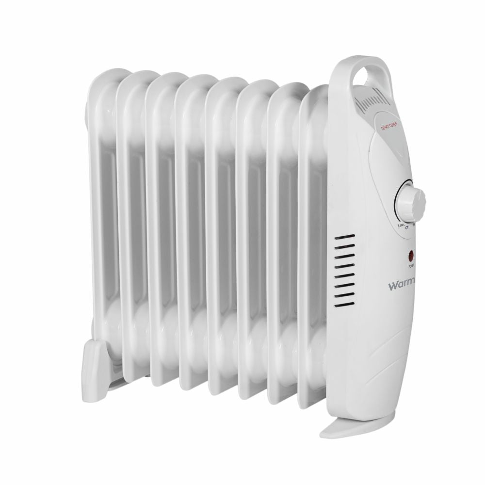 Oil heater Warmtec 800W white energy efficient quiet for home office Brand Warmtec