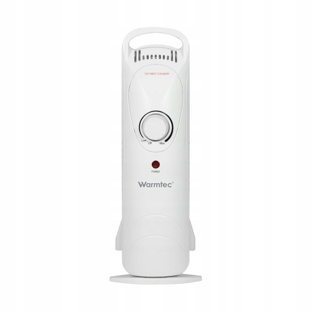 Oil heater Warmtec 800W white energy efficient quiet for home office Dominant color white
