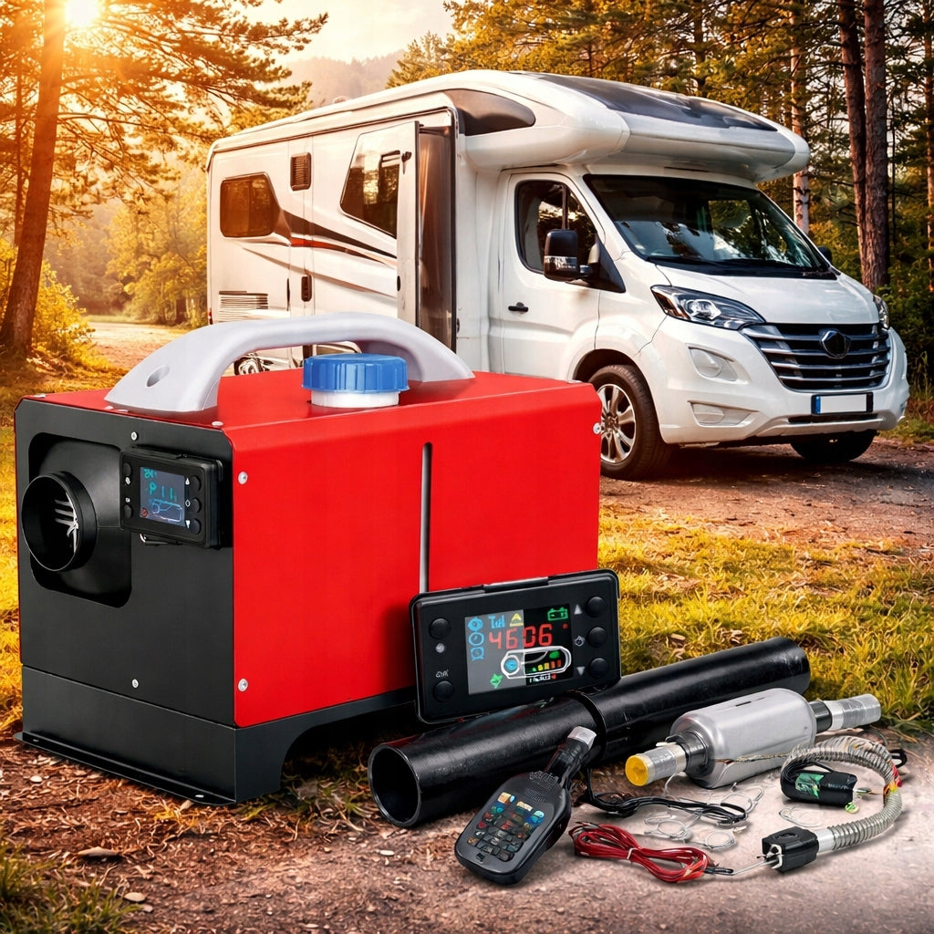 Oil heater webasto 230/12V Golden Tools 12kW POWERFUL REMOTE CONTROL SET
