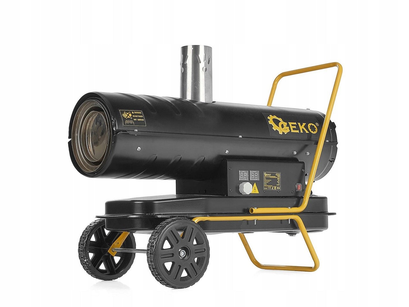 Oil heater with chimney 25 kW THERMOSTAT Tank 24 liters WHEELS