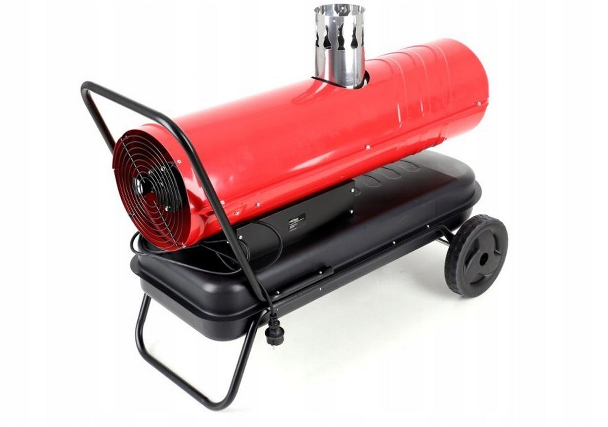 Oil heater with chimney 35 kW THERMOSTAT Tank 56 liters + WHEELS Brand Kraft&Dele