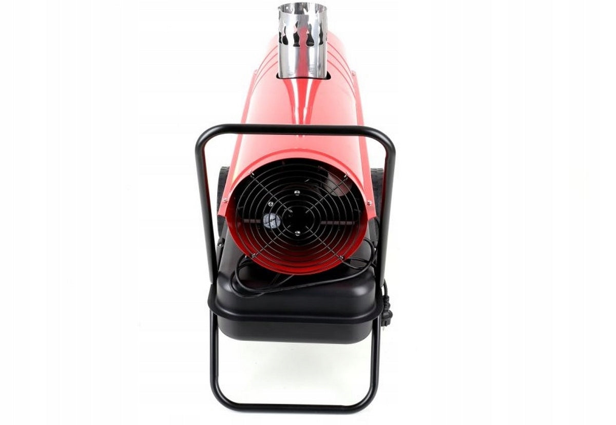 Oil heater with chimney 35 kW THERMOSTAT Tank 56 liters + WHEELS Packaging status original
