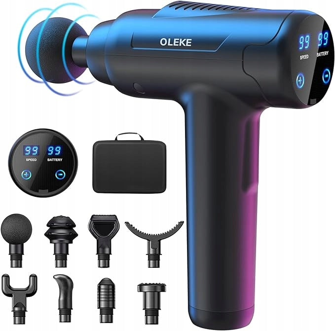Oleke Adjustable Ergonomic Massager Gun 6in1 Manufacturer code 712491680578