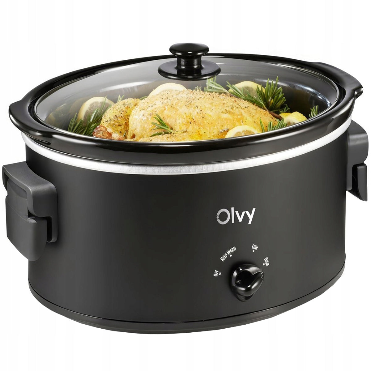 Olvy Wolnowar Slow Cooker Garnek Ceramiczny 6,5L 265W