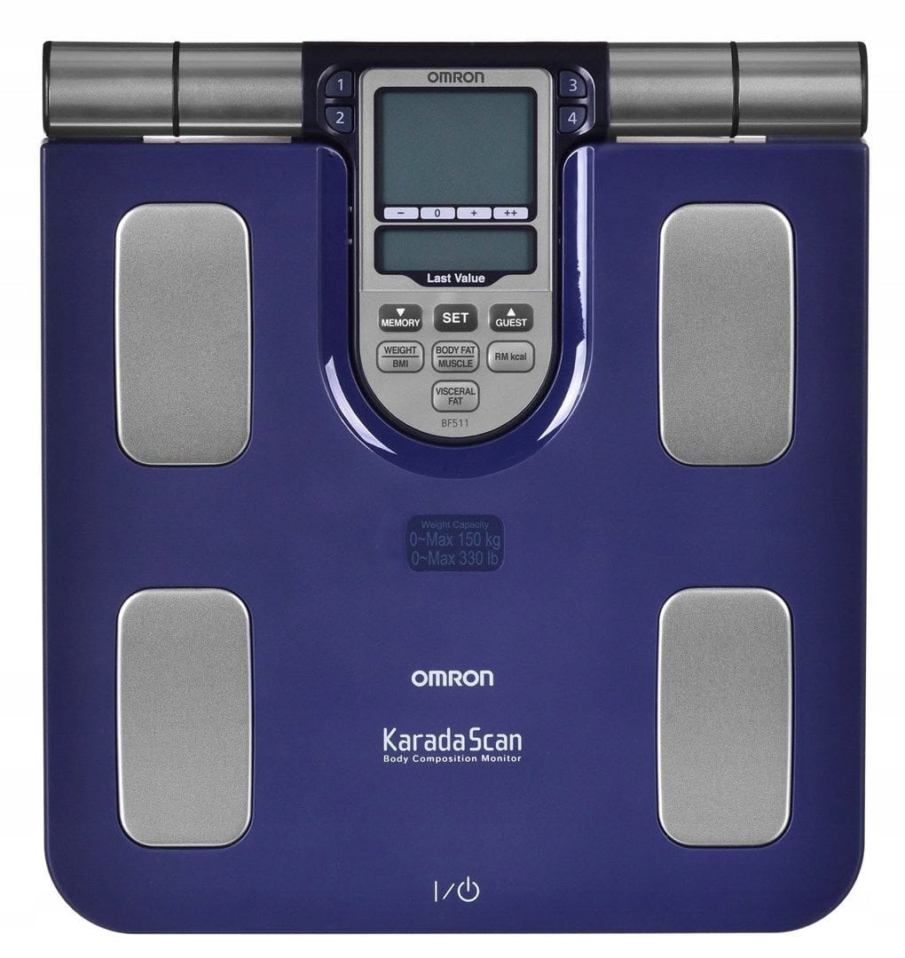 Omron HBF-511B-E Bathroom Scale Body Composition Monitor 8 Sensors
