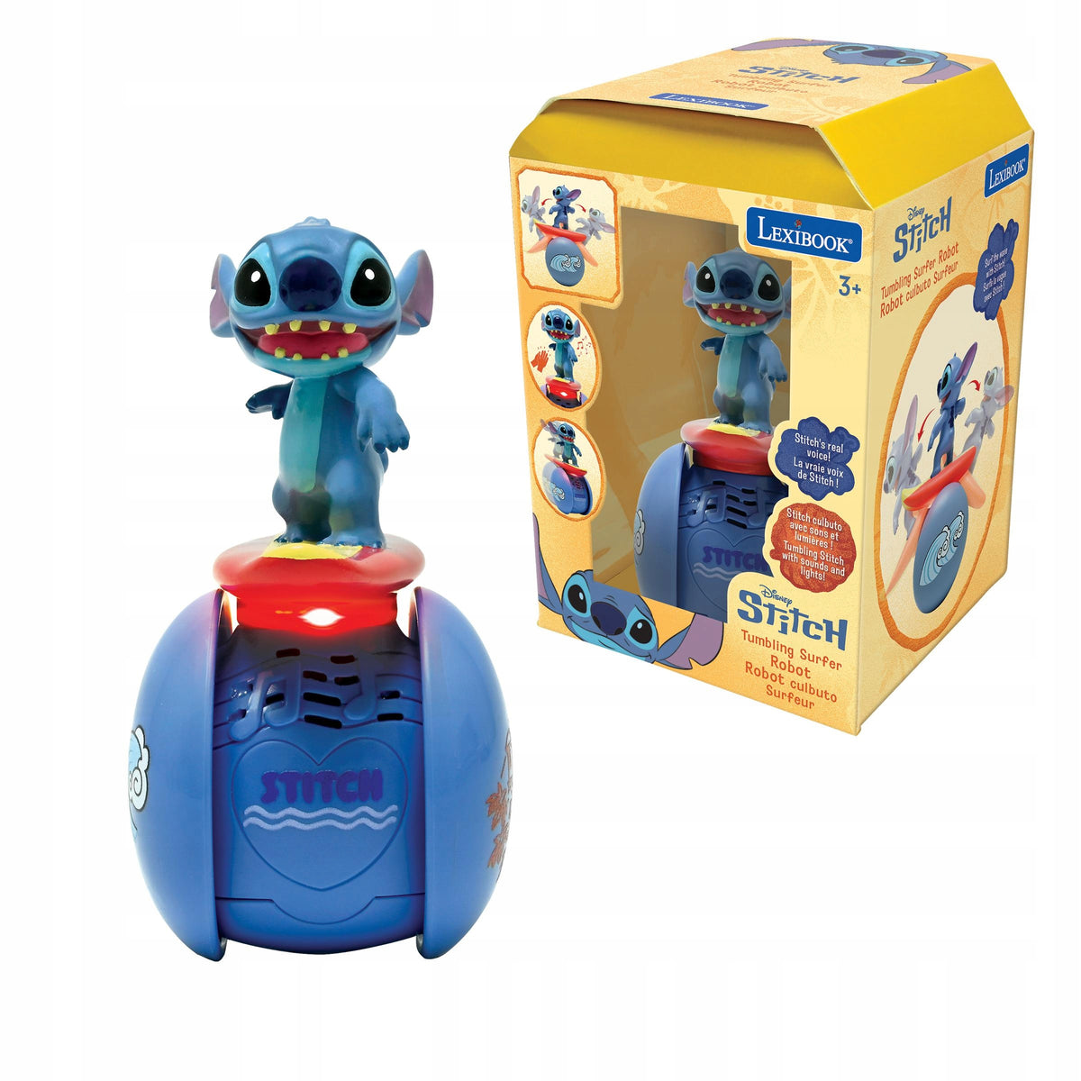 One-wheeled surfer robot Stitch Powerman with Led effects and sounds. EAN (GTIN) 3380743113043