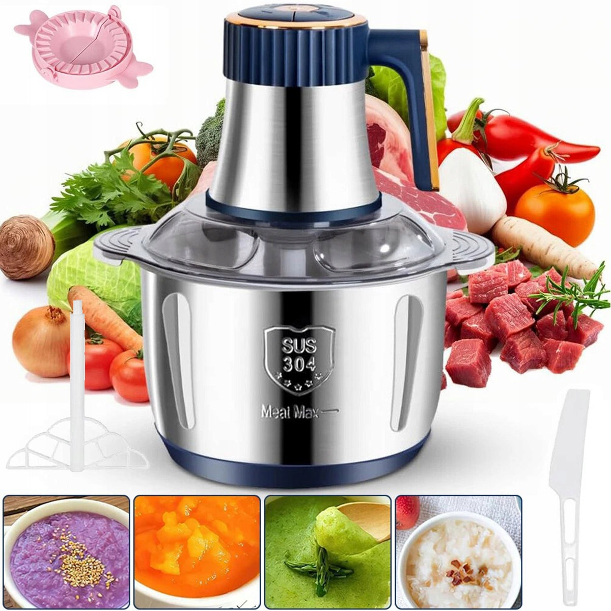 Onion Incisor Meat Shredder Kitchen Vegetables Malakser Blender 500W Power 500 W