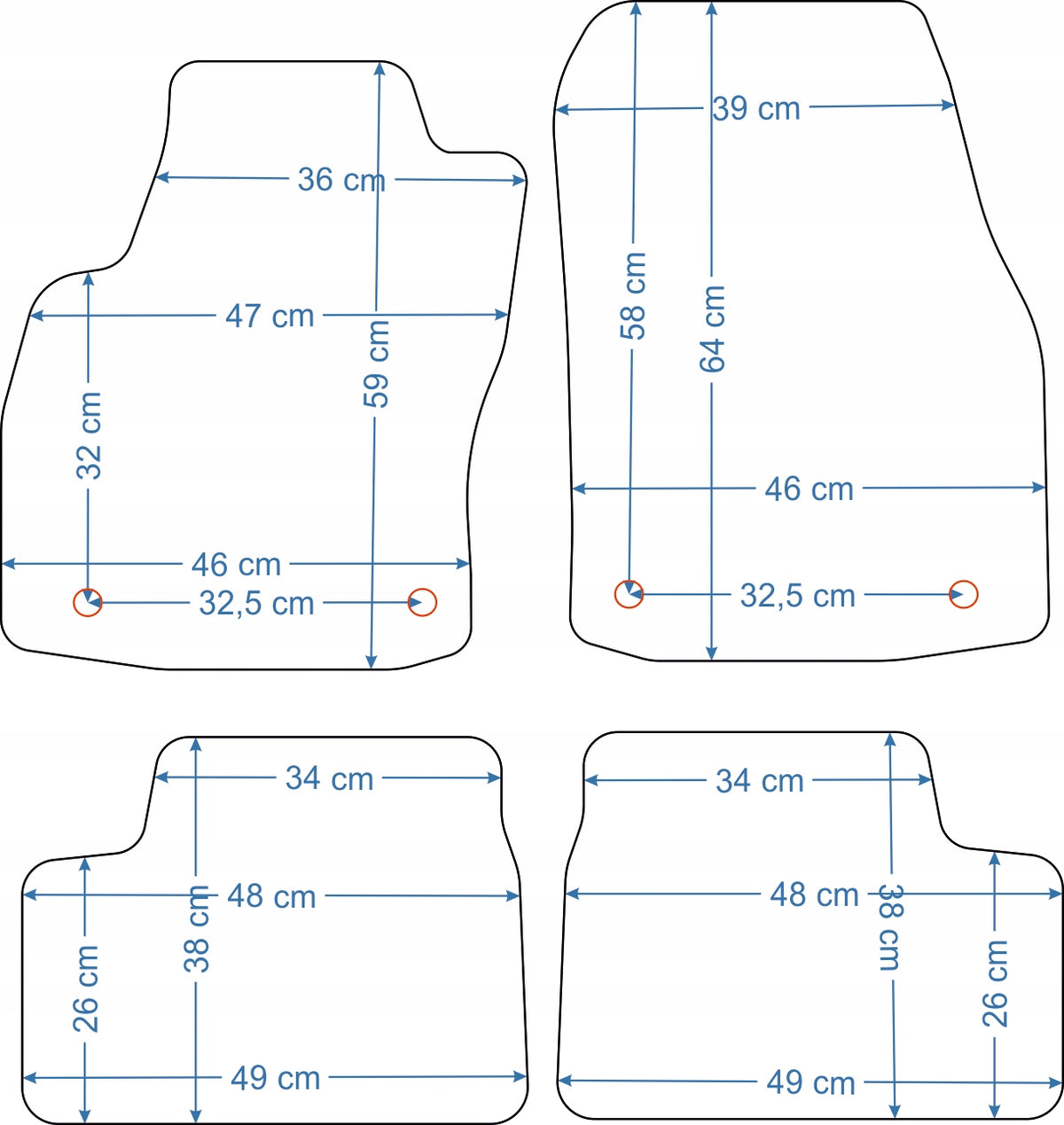 Opel Astra III H HB 2004-2014r. Black velour rugs - Economy. Manufacturer Aldos