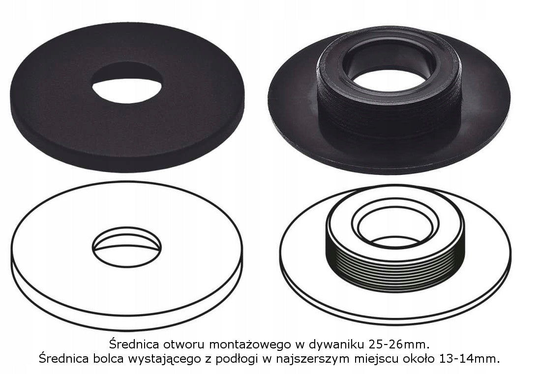 Opel Corsa D 2006-2014r. Black Velour Rugs - Economy Manufacturer Aldos