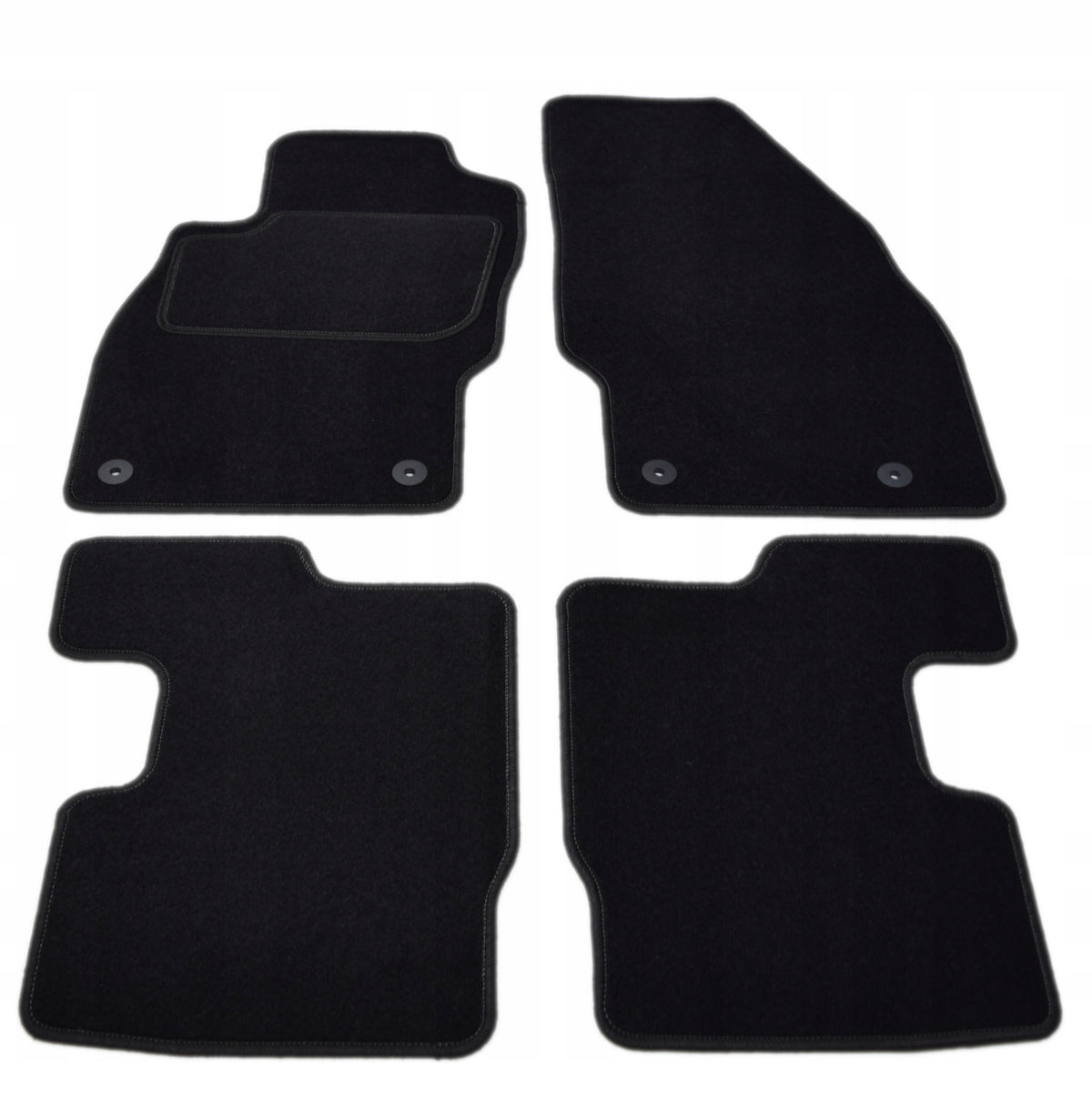 Opel Corsa D 2006-2014r. Black Velour Rugs - Economy