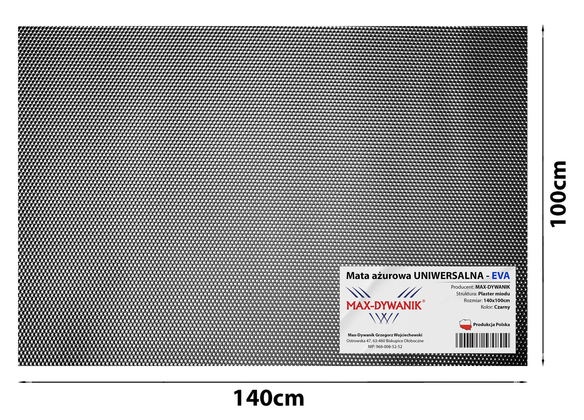 Openwork insert for trunk - non-slip BLACK HONEYCOMB 100x140 Packaging status original