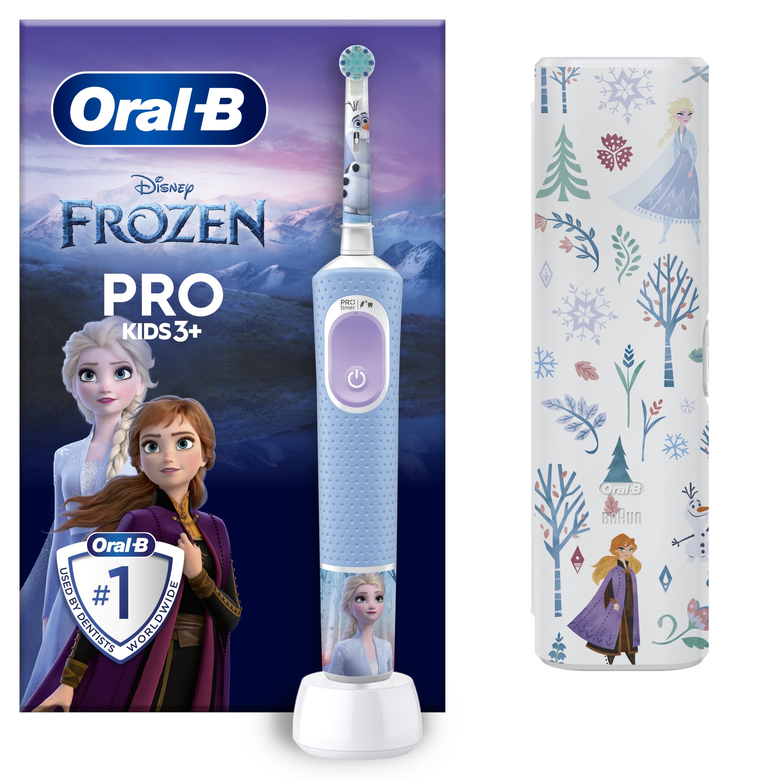 Oral-B Pro Kids Frozen Electric Toothbrush + Case for Kids 3+