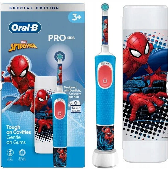 Oral-B Pro Kids Spider-Man 3+ Electric Toothbrush with Timer