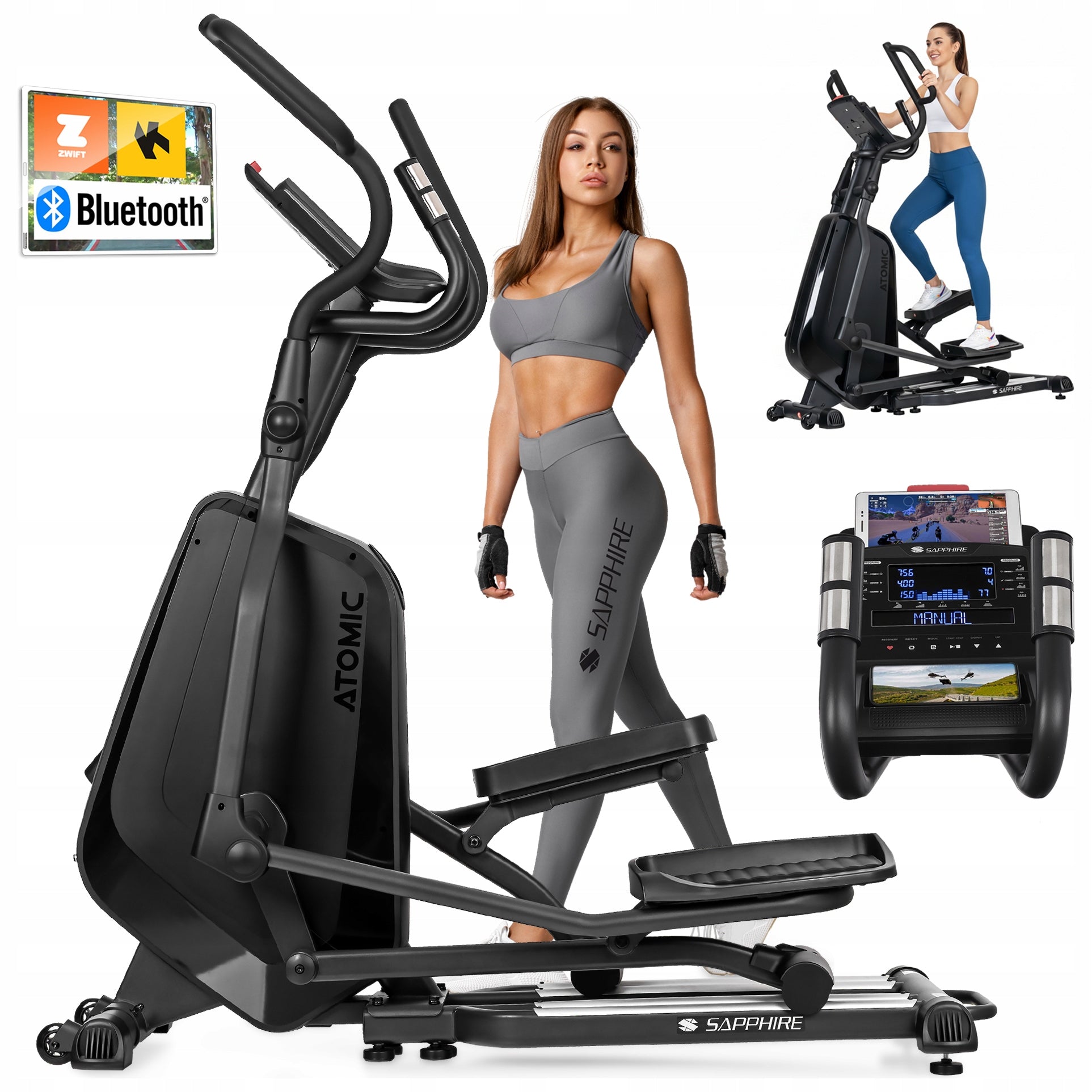 Orbi-trek ELLIPTICAL TRAINER ATOMIC electromagnetic SAPPHIRE up to 150KG