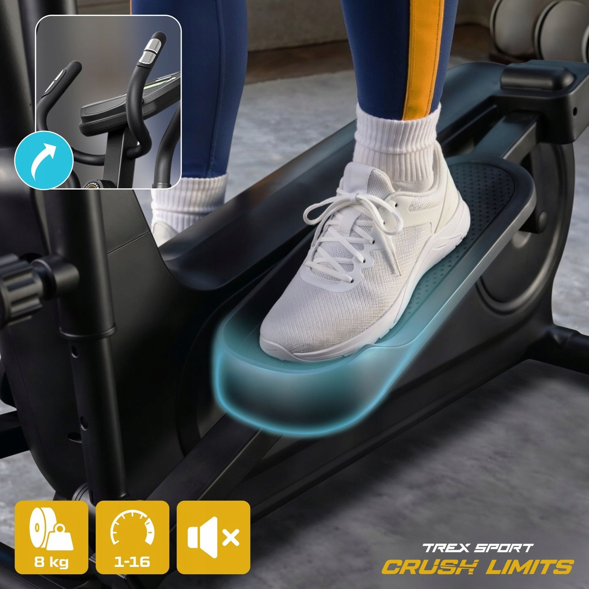 Orbi-trek Magnetic Training Elliptical Trainer 120kg SINER Trex Sport Brand Trex Sport