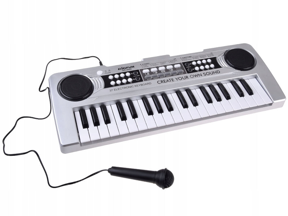 Organ mini KEYBOARD 37-keys + microphone SILVER IN0183 Kind organ