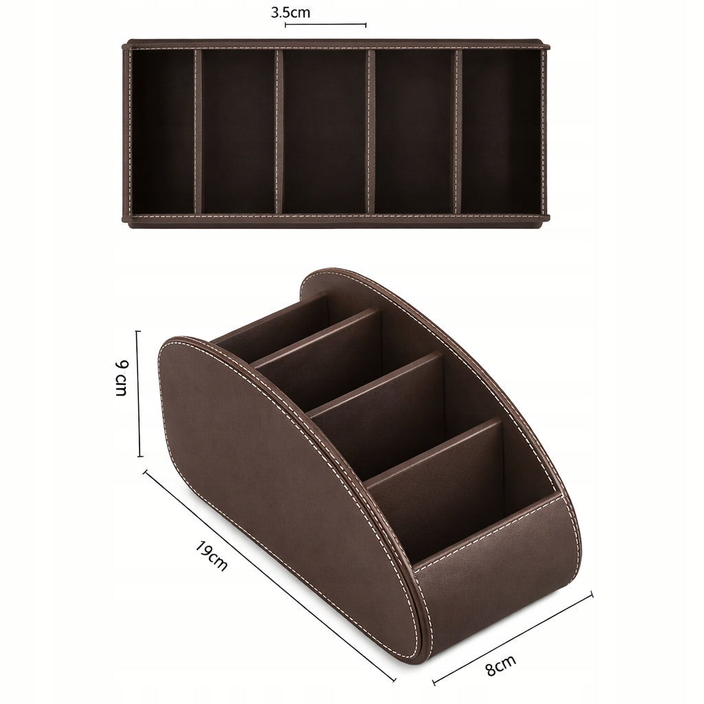 Organizer elegant remote control container 5 compartments brown Manufacturer code 2603110