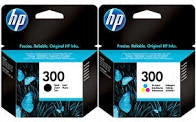Original 2pcs Hp 300 black CC640EE + HP 300 color CC643EE BOX