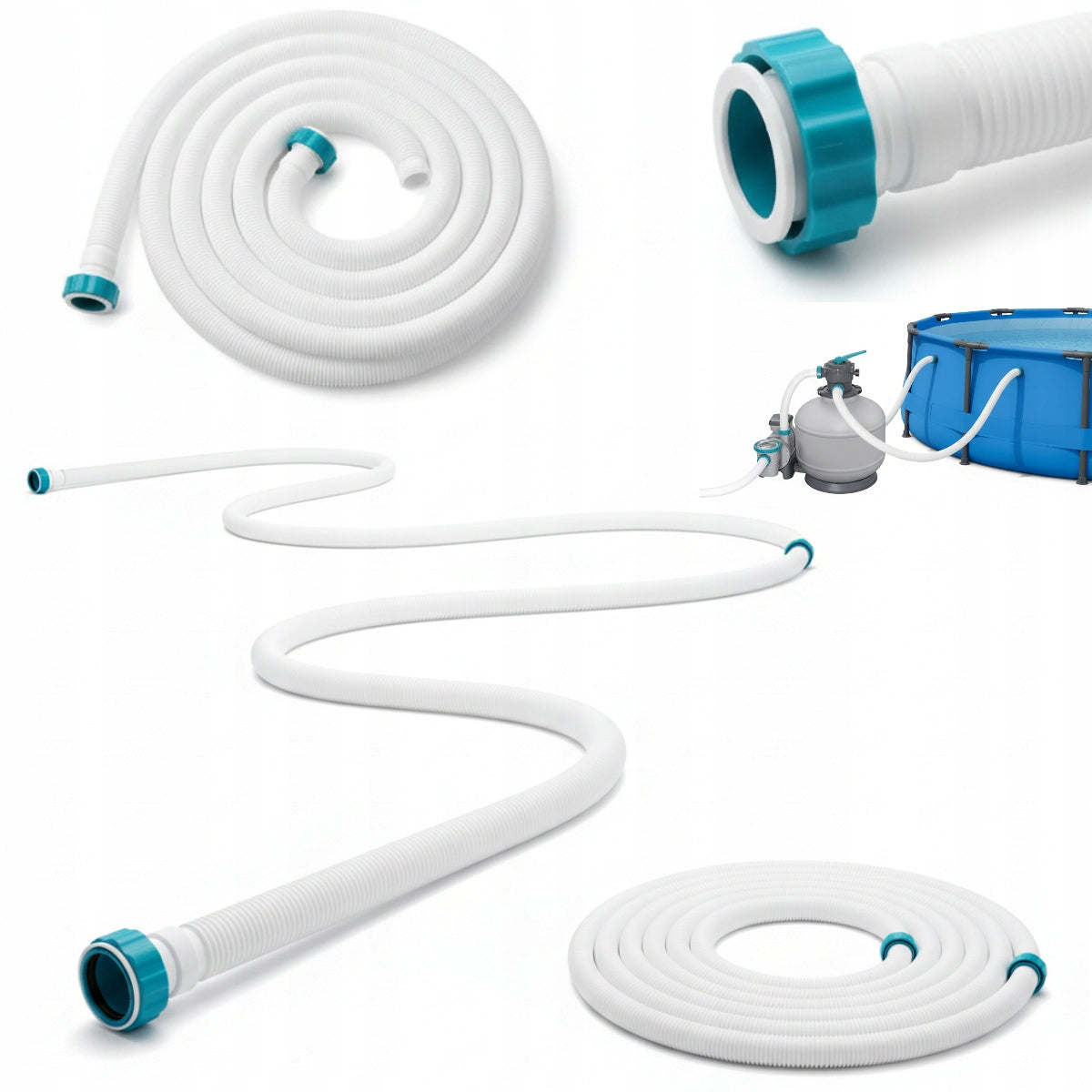 Original Bestway 38 mm 4,5 m hose for pool pump sand filter
