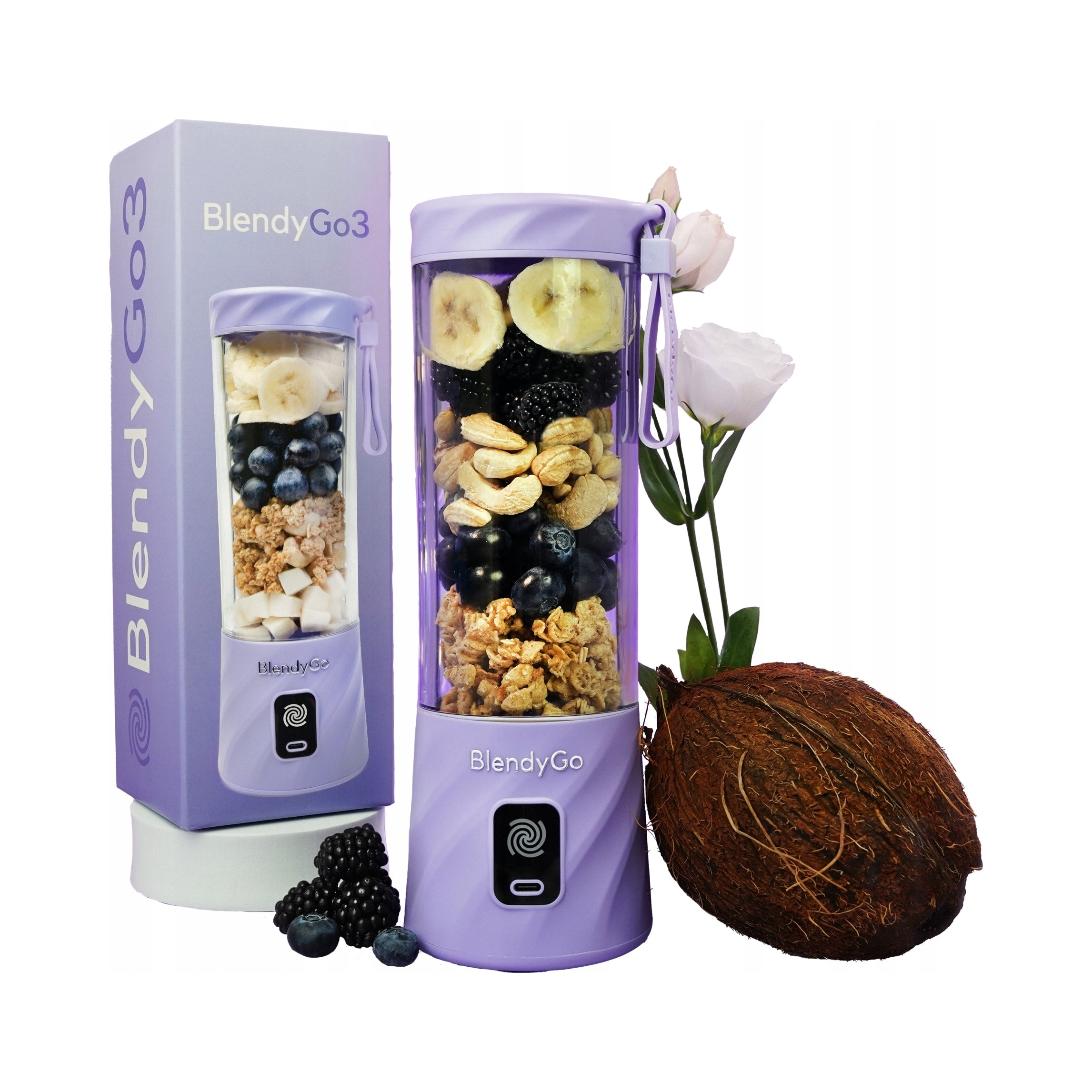 Original Blender BlendyGo 3 - Wireless Chalice Blender USB 550ml Manufacturer code Mikser do smoothie mini blender kielichowy 3