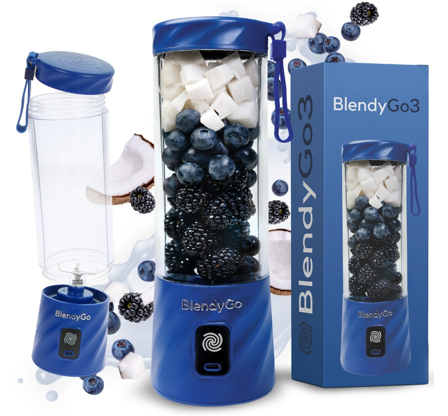 Original BlendyGo 3 Wireless Blender Navy Blue USB