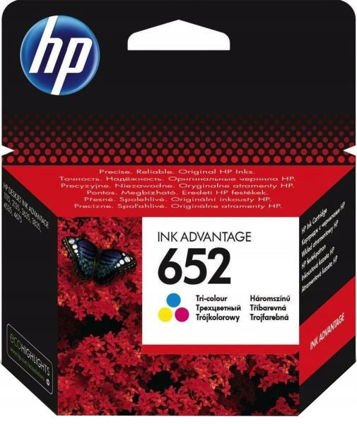 Original Ink HP F6V24AE 652 INK Advantage Colour Packaging status original