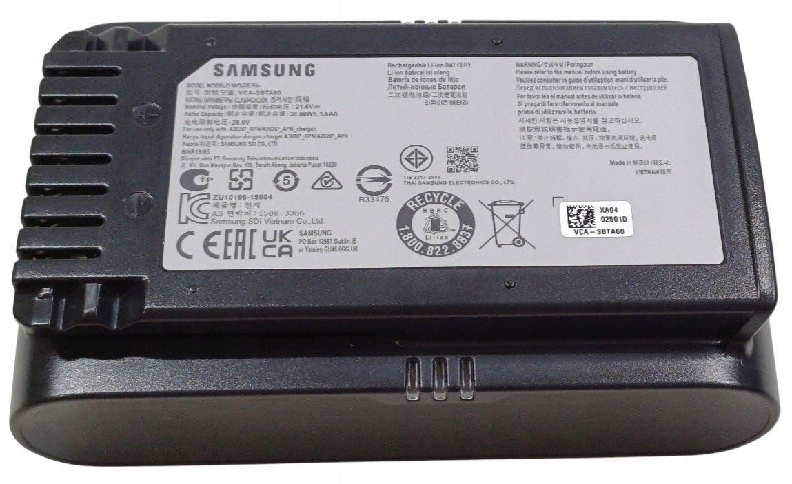 Original battery SAMSUNG JET 75E battery for upright vacuum cleaner Manufacturer Samsung