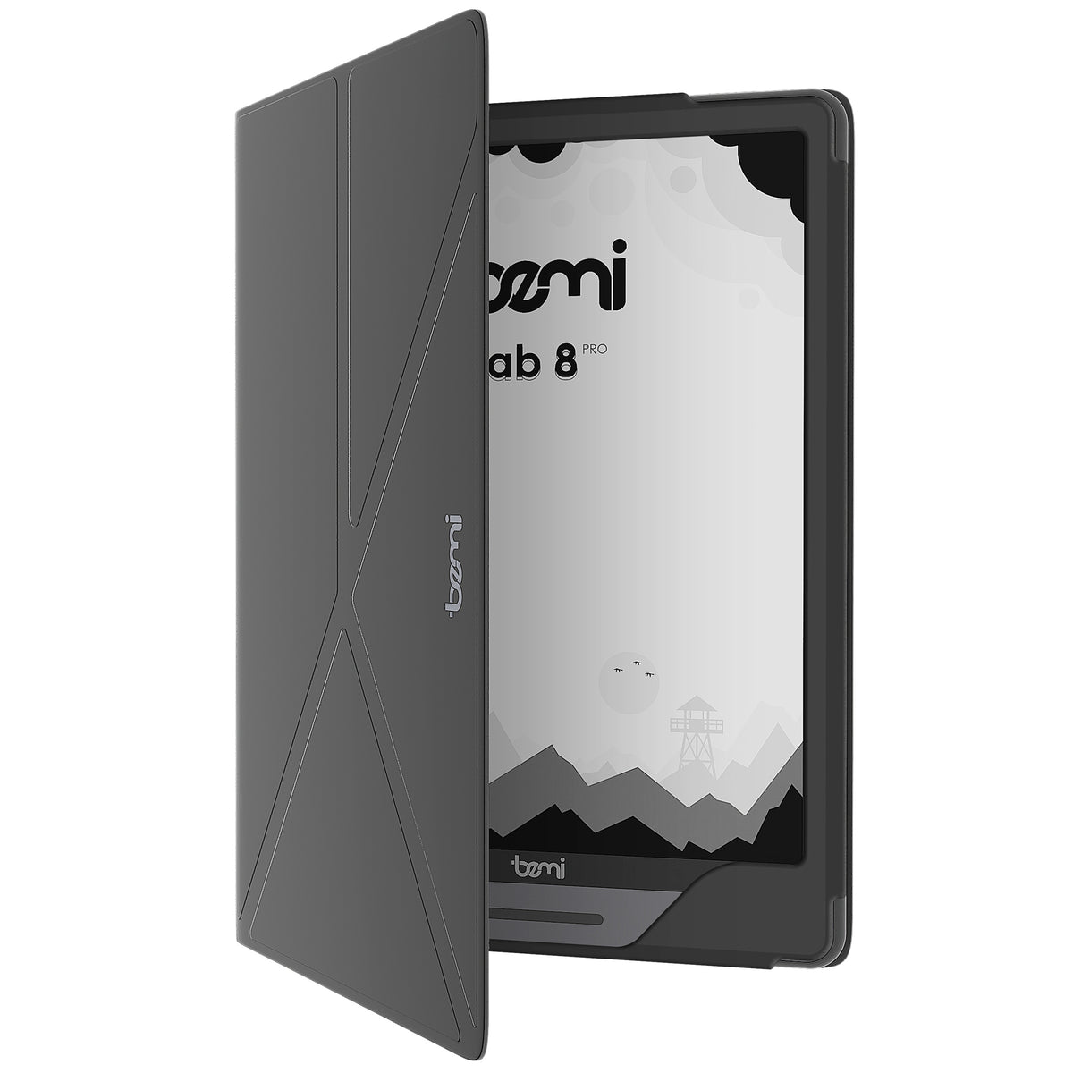 Original case for Bemi Cognita Tab 8 Pro PU reader stand dark grey Packaging status original