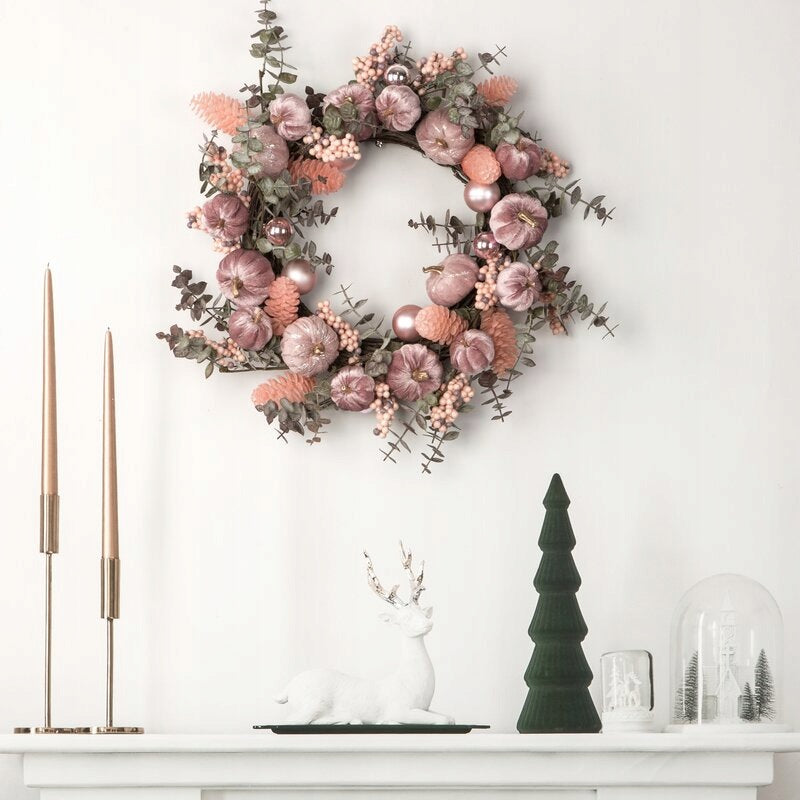 Ornament Wreath 50 cm powder pink Brand Eurofirany