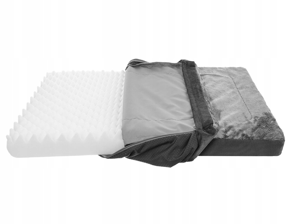 Orthopedic Bed Mattress for Dog L 90x60 Mat Large Waterproof Bed Manufacturer code WG-Materac-Ortomax-ciemny-szary-L