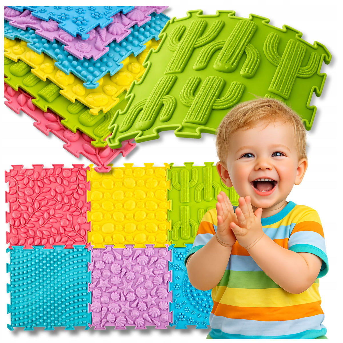 Orthopedic Sensory Mat for Adult Children Puzzle Montesorri 6 el