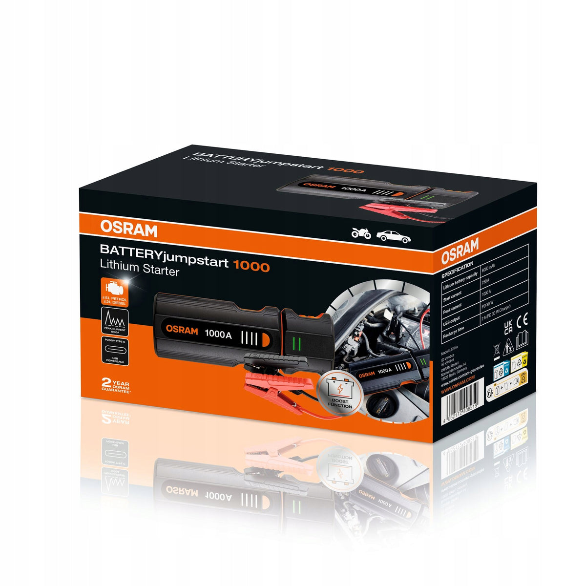 Osram Starting Device For Car Booster Jump Starter 1000 12V Brand Osram
