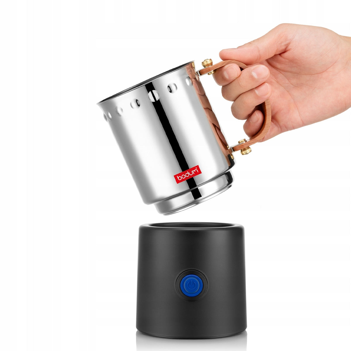 Ottoni Chrome Bodum milk frother Dominant color black