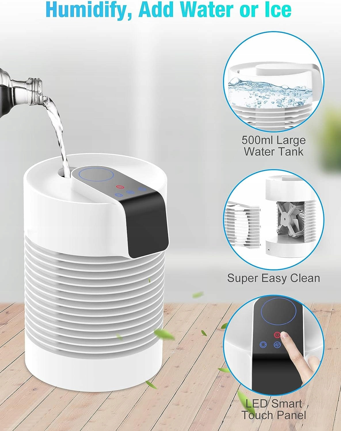 Oushome F22 4in1 Portable Air Conditioner Humidifier USB-C Fan 4000mAh Manufacturer code Oushome