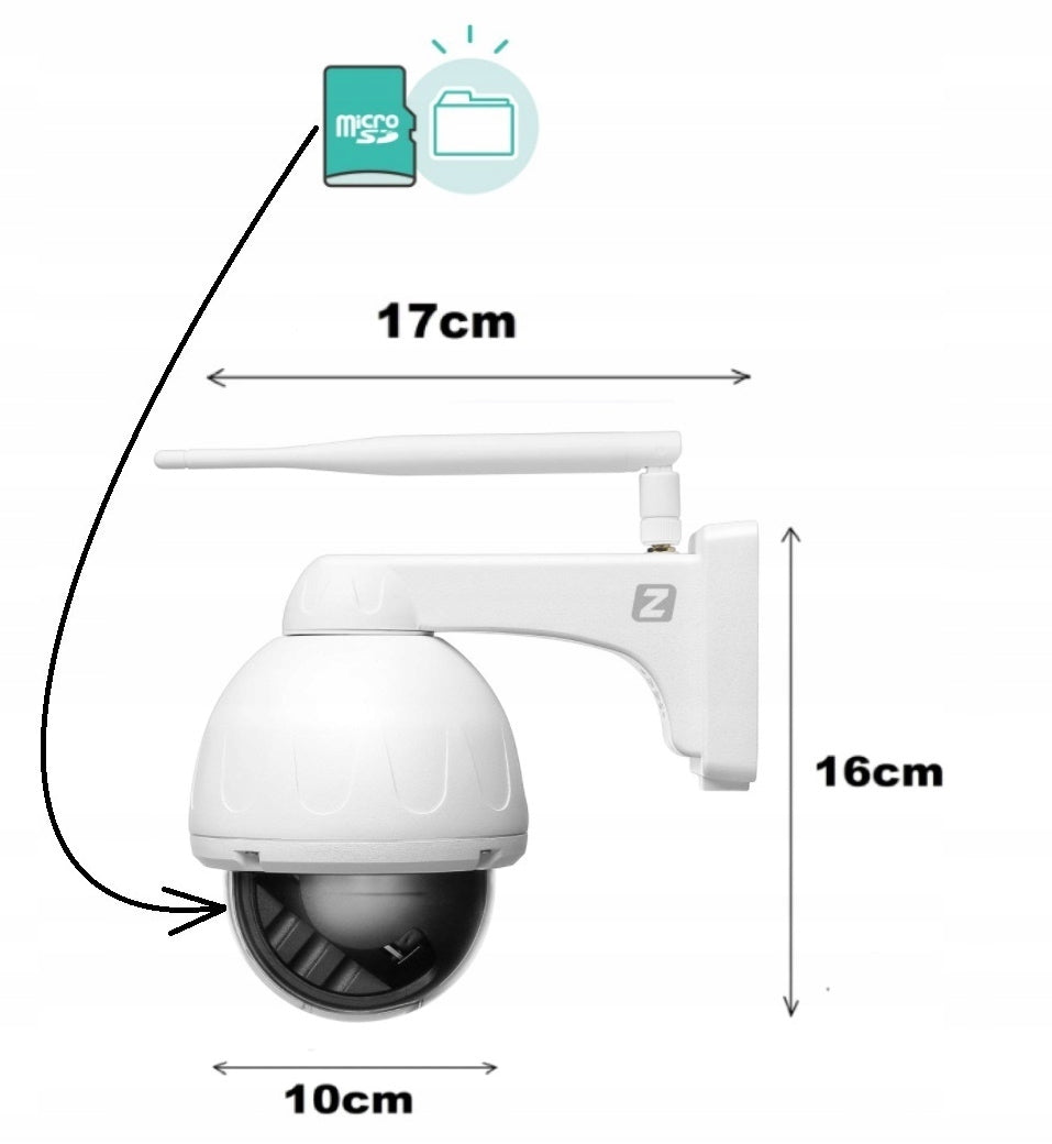 Outdoor Camera Rotating WiFi 5MPx 5MP Metal Tracking IKPW540V1 AUDIO Model IKPW540V1