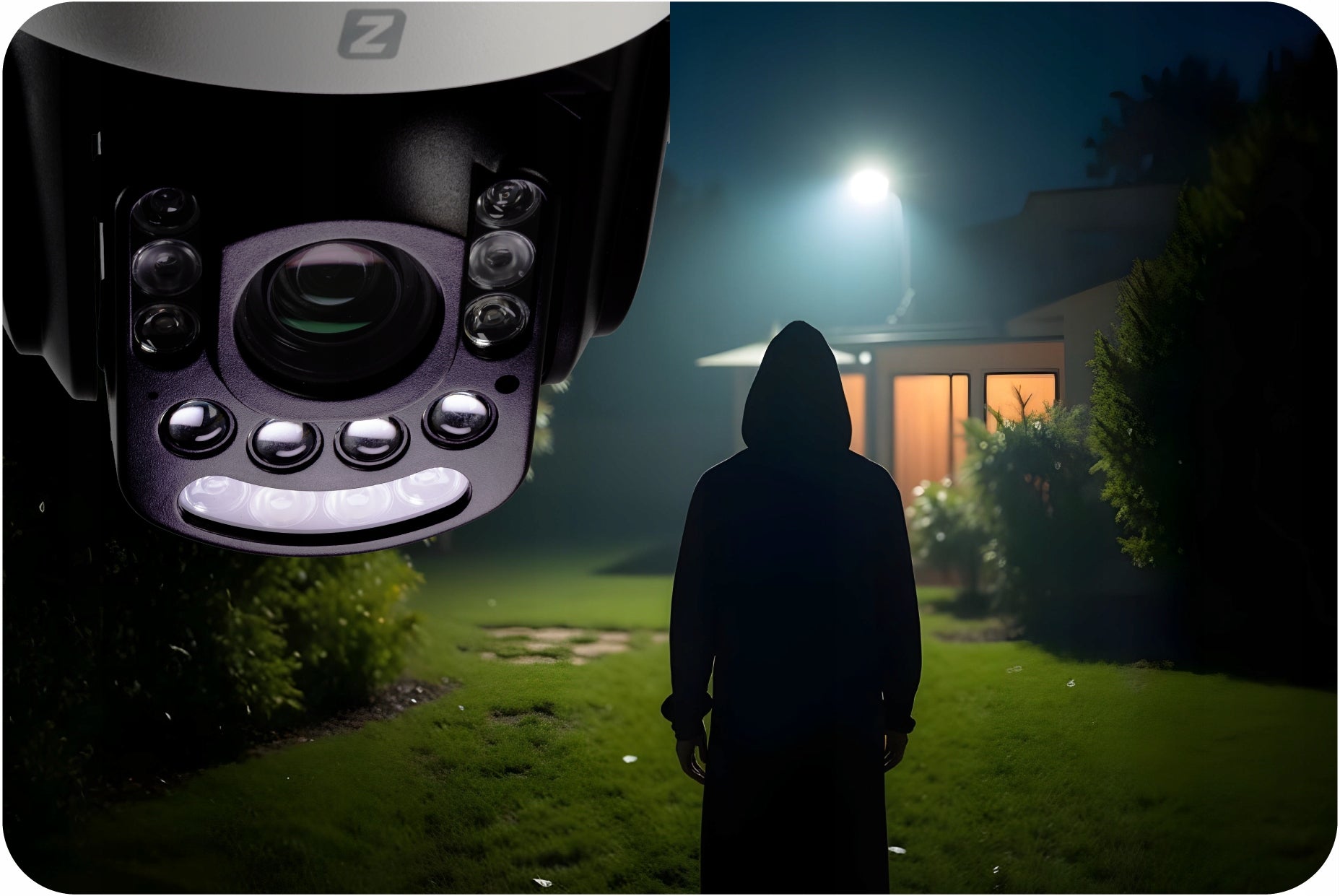 Outdoor Camera Rotating WiFi 8MPx 4K Detection 150M IR Zoom Optical x18 Brand Zintronic