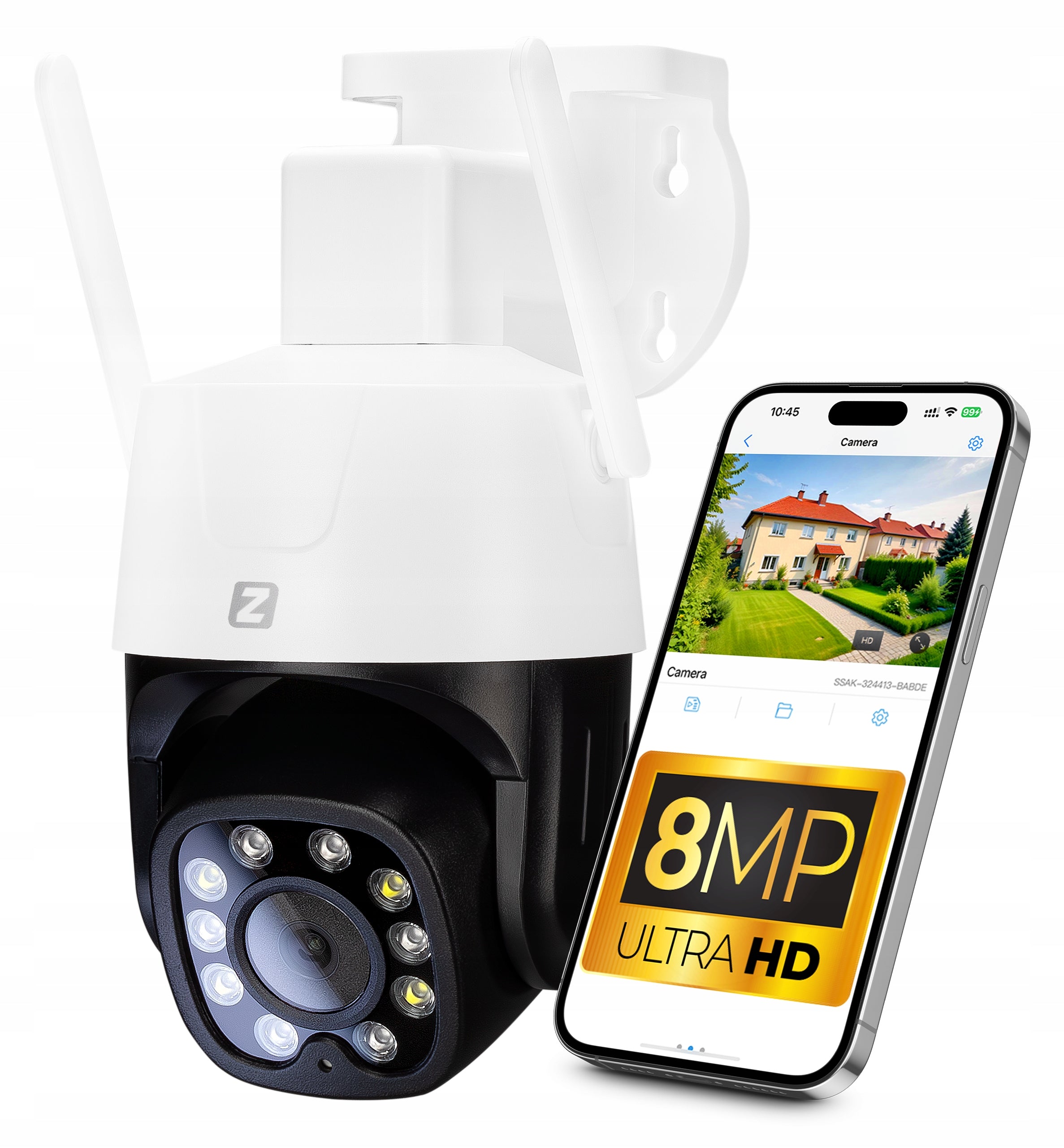 Outdoor Camera Rotating WiFi 8MPx 8MP 4K UHD AUDIO APP 4XZOOM