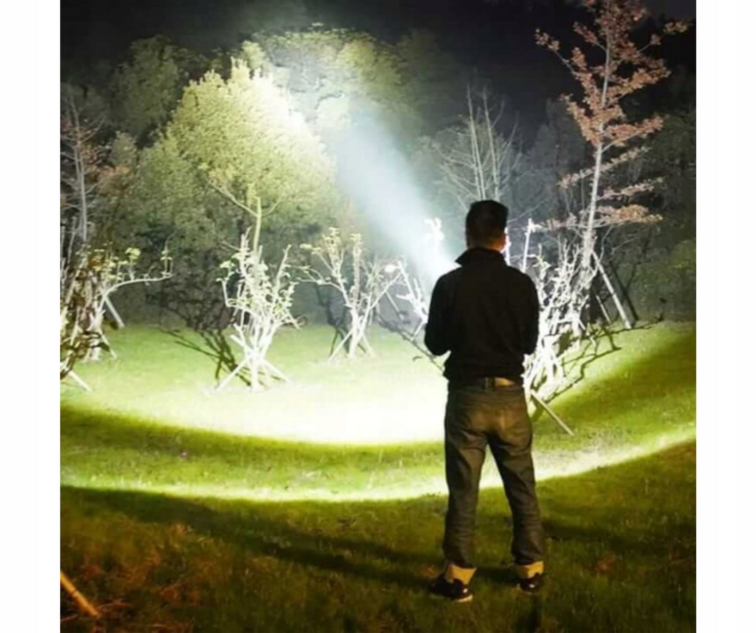 Outdoor Camping Set Powerful Flashlight Powerbank Deterrent Packaging status original