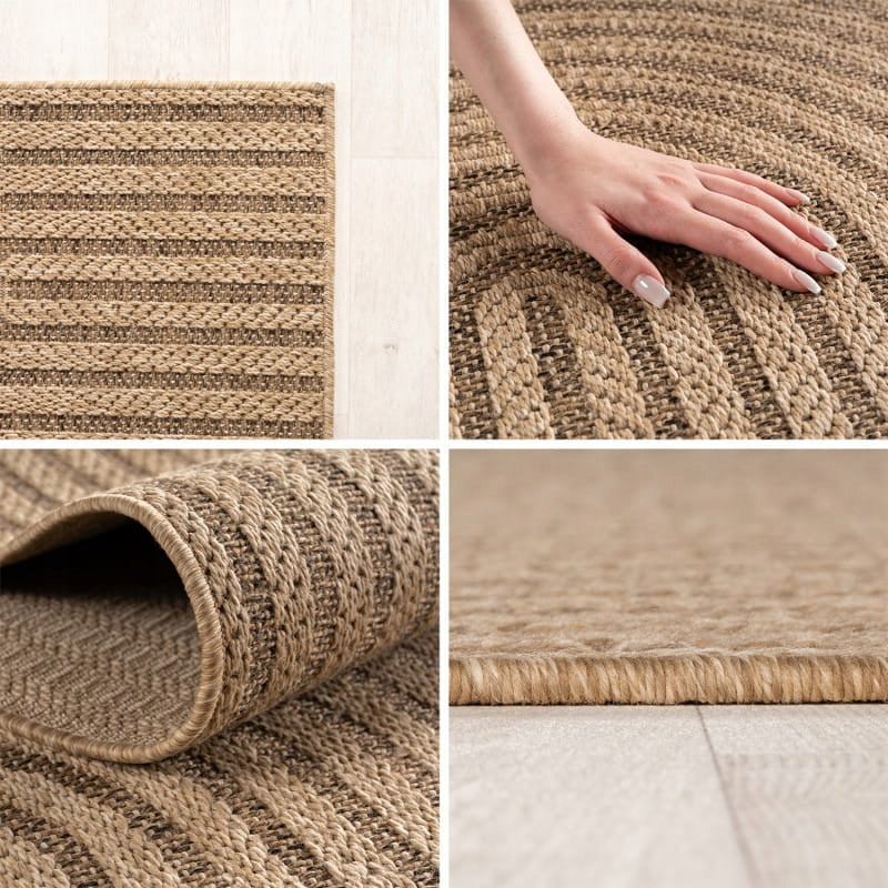 Outdoor Carpet Beige Pattern 80x150 cm Terrace Garden Waterproof Certificate Brand Ayyildiz