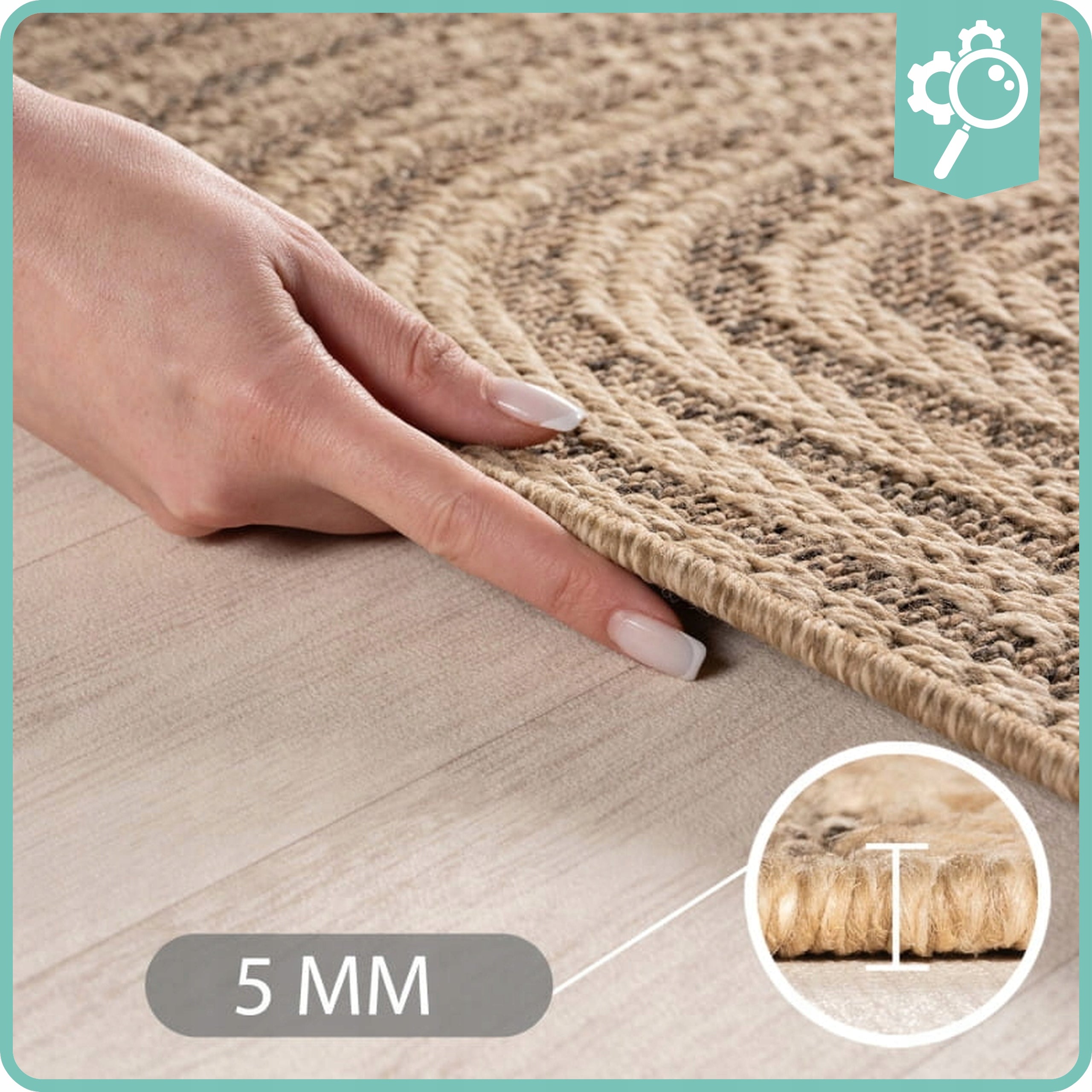 Outdoor Carpet For Terrace Balcony Waterproof 160x230 cm Modern Beige Manufacturer code Dywan do Ogrodu Taras TIMBER1602301401BEIGE