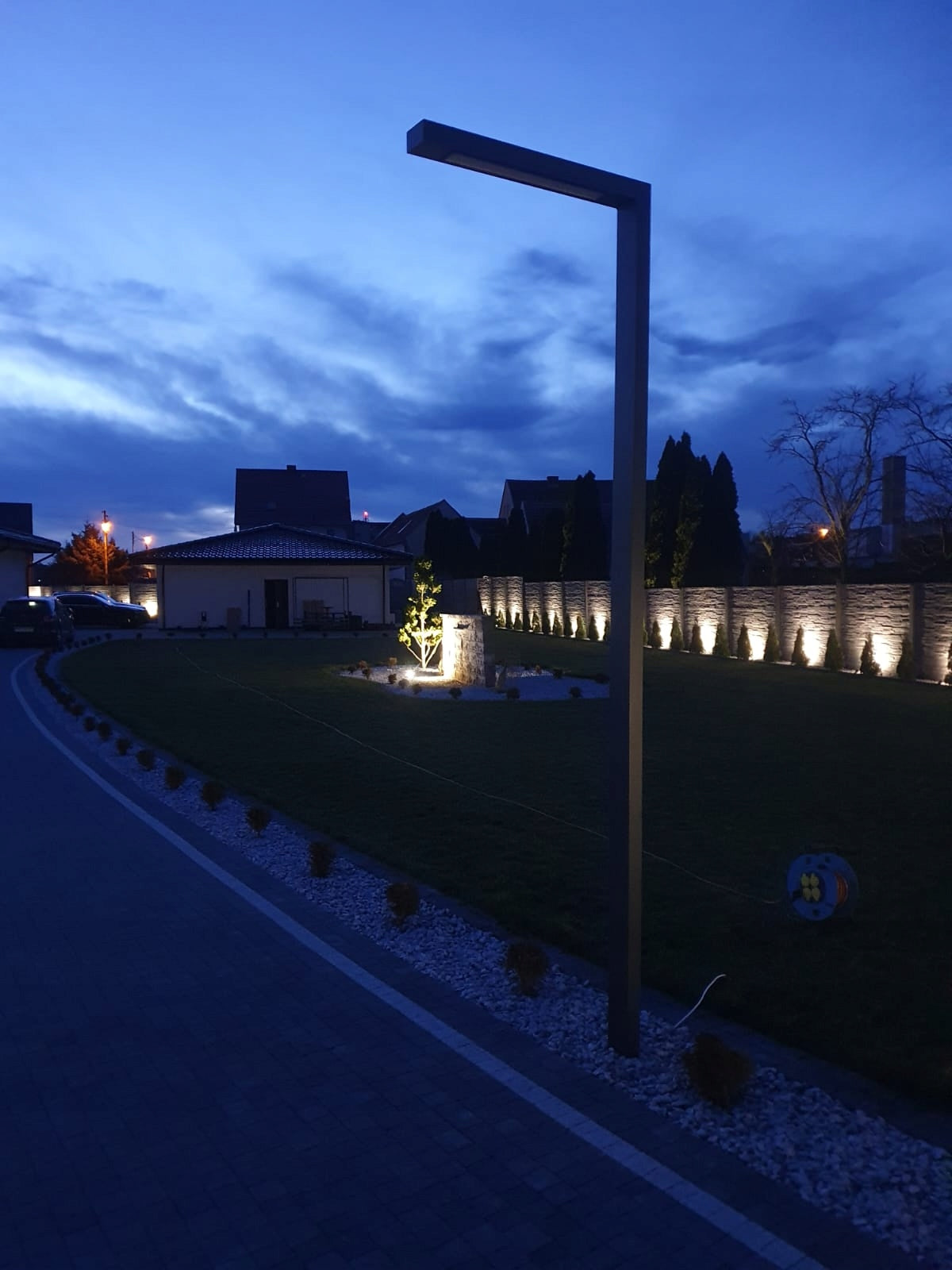 Outdoor Garden Lamp Lighting Pole Park Lantern Garden LED 3m Thread type built-in LED source