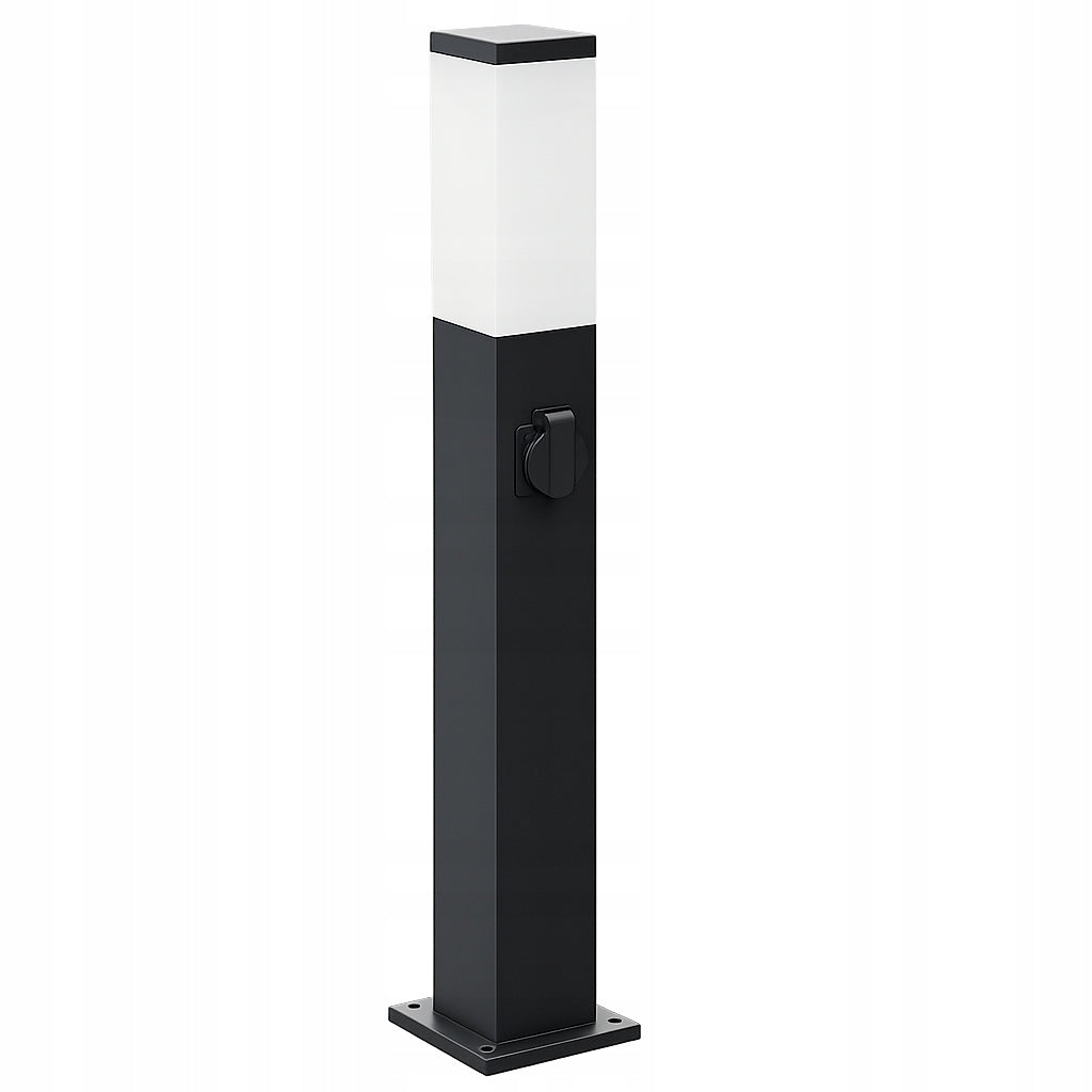 Outdoor Garden Lamp Standing E27 LED Post 90 cm + socket 230V Brand SuperLED