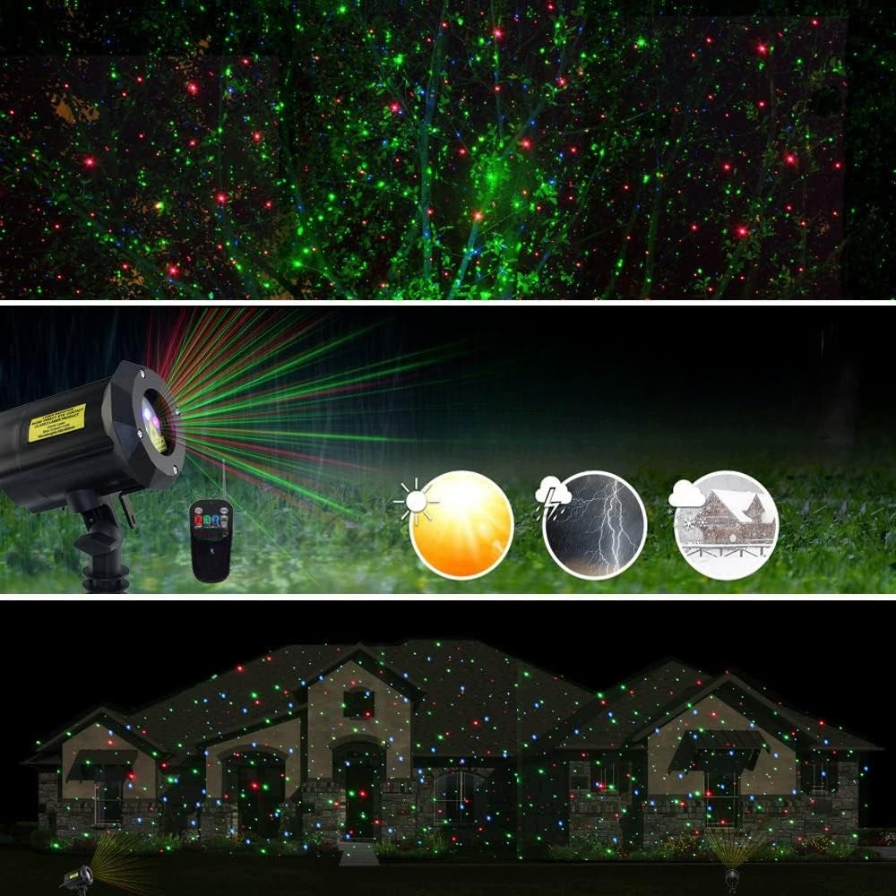 Outdoor Garden Lighting RGB Laser Projector IP65 Remote Control Brand no brand