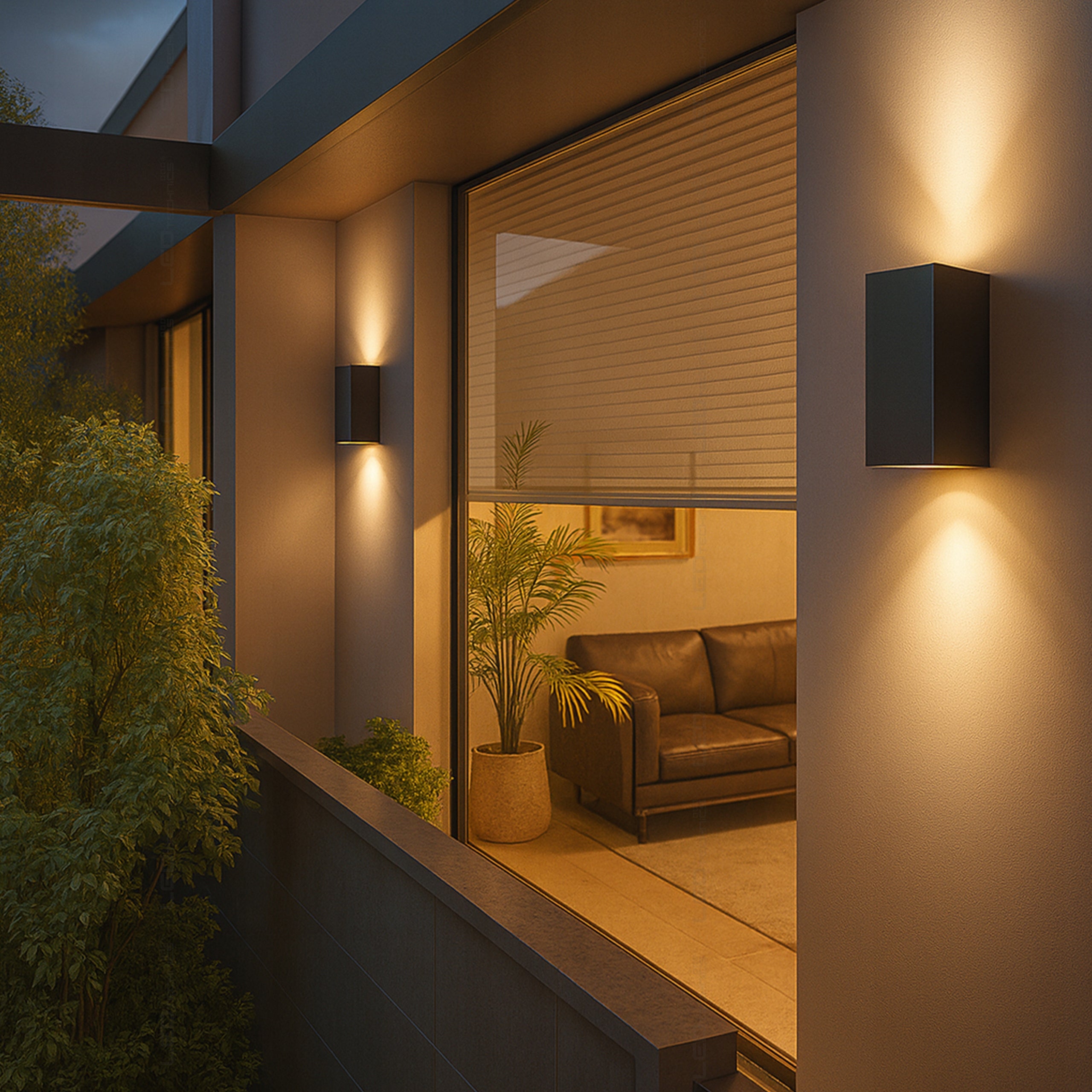 Outdoor Garden Wall Lamp For 2x GU10 Lamp Wall Facade Fixture Packaging status original