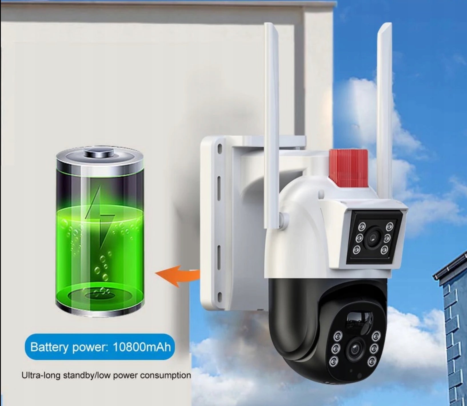 Outdoor Grey Solar Camera 4K 6MP Ultra HD Sim Card Rotating Manufacturer code kamera V380 PRO