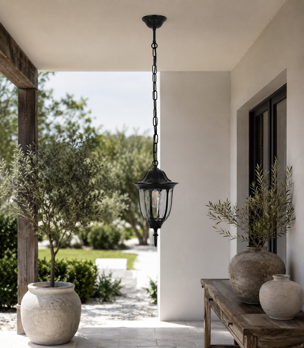 Outdoor Hanging Lamp For Garden Black Facade Garden Retro Vasco Kind hanging lamp