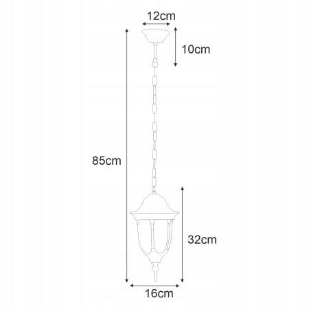 Outdoor Hanging Lamp For Garden Black Facade Garden Retro Vasco Packaging status original